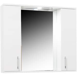 Oglinda baie cu dulap Badenmob Seria 020, 78 x 14 x 71 cm, alb