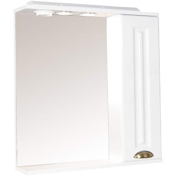 Oglinda baie cu dulap Badenmob Seria 172, 60 x 14 x 71 cm, alb rustic