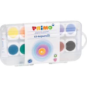 Acuarele cu pensula inclusa MOROCOLOR Primo, Diametru 30 mm, 12 culori