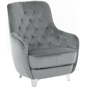 Fotoliu fix Georgia Hochenh Sessel Velvet f611, stofa, gri