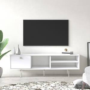 Comoda TV Mika, alb, 140 x 35 x 45 cm