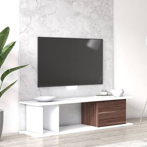 Comoda TV Luur, alb-nuc, 140 x 35 x 34 cm