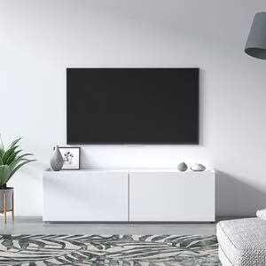 Comoda TV Hoar, alb, 119 x 35 x 37 cm