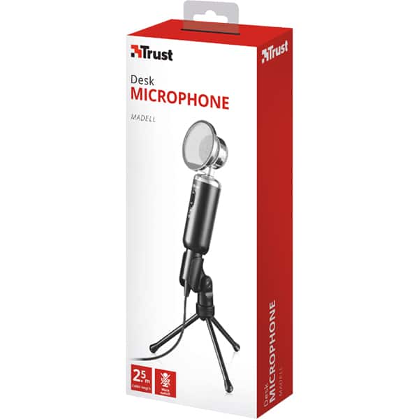 Microfon TRUST Madell Desk, 3.5mm, negru