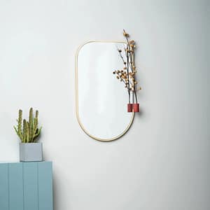 Oglinda decorativa Spin Mismo, 35 x 55 cm, auriu