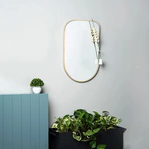 Oglinda decorativa Mismo, 35 x 55 cm, alb