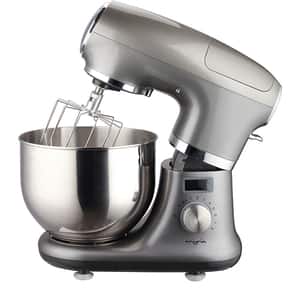 Mixer cu bol MYRIA MY4452, 5.5l, 1000W, 8 trepte viteza, argintiu-bej
