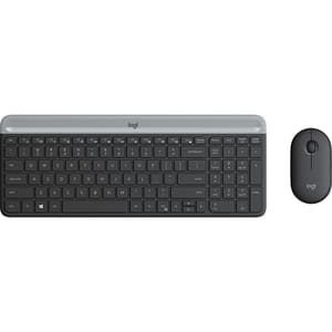 Kit tastatura si mouse Wireless LOGITECH MK470 Slim, USB, Layout US INT, negru grafit