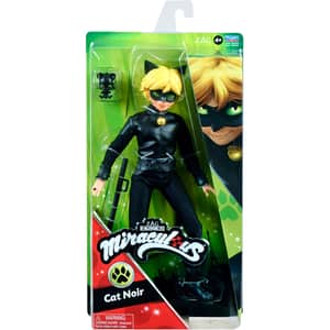 Papusa MIRACULOUS Cat Noir MLB50002O, 4 ani+, negru