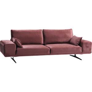 Canapea fixa Betty, 3 locuri, 245 x 95 x 60 cm, roz comb