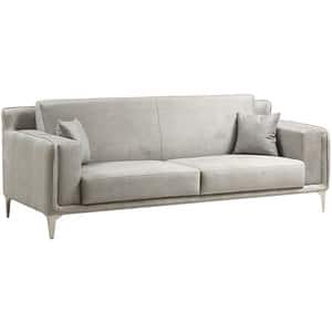 Canapea fixa Snow1, 2 locuri, 196 x 96 x 79 cm, grej