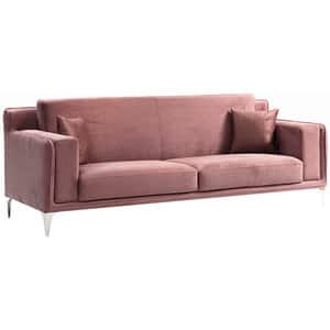 Canapea fixa Snow2, 3 locuri, 240 x 96 x 79 cm, roz