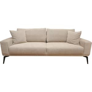 Canapea fixa Etik, 3 locuri, 220 x 90 x 76 cm, bej