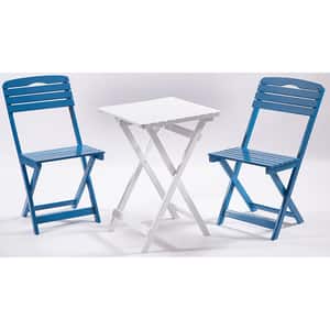 Set mobilier gradina GAUGE CONCEPT Color, 3 piese, albastru-alb