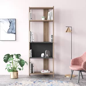 Biblioteca Ruby L, stejar, 59 x 27 x 165 cm