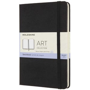 Carnet notite MOLESKINE Art Sketchbook, velina, Medium, 44 file, negru