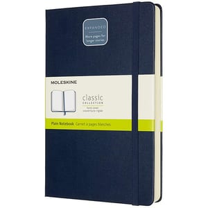 Carnet notite MOLESKINE Expanded Hard Notebook, velina, Large, 200 file, albastru