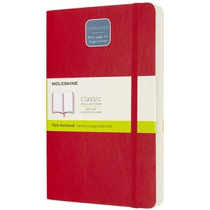 Carnet notite MOLESKINE Expanded Soft Notebook, velina, Large, 200 file, rosu
