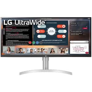 Monitor LED IPS LG 34WN650-W, 34", UltraWide FHD, 75Hz, DisplayHDR 400, AMD FreeSync, alb