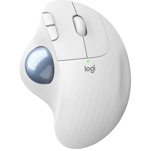 Mouse Wireless LOGITECH Ergo M575S, Dual Mode, 2000 dpi, Bluetooth, alb