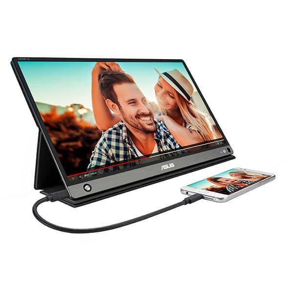 Monitor portabil LED IPS ASUS ZenScreen GO MB16AHP, 15.6", Full HD, 60Hz, Flicker Free, gri inchis