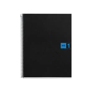 Caiet pentru scoala MIQUELRIUS Originals, matematica, A5, 80 file, legatura spirala, negru-bleu