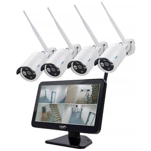 Kit supraveghere video PNI HSWIFI650, 4 camere Full HD, 4 canale, negru