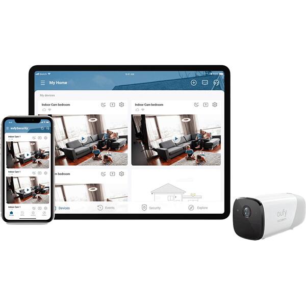 Kit supraveghere video eufyCam 2 Pro Security T88523D2, 3 camere, 2K, Wi-Fi, Waterproof, 16 canale, alb