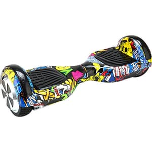 Hoverboard MYRIA Sky Rider Junior, 6.5 inch, graffiti galben + geanta transport inclusa