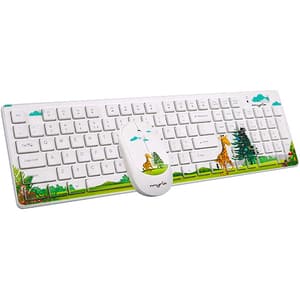 Kit tastatura si mouse Wireless MYRIA MY8529, USB, alb