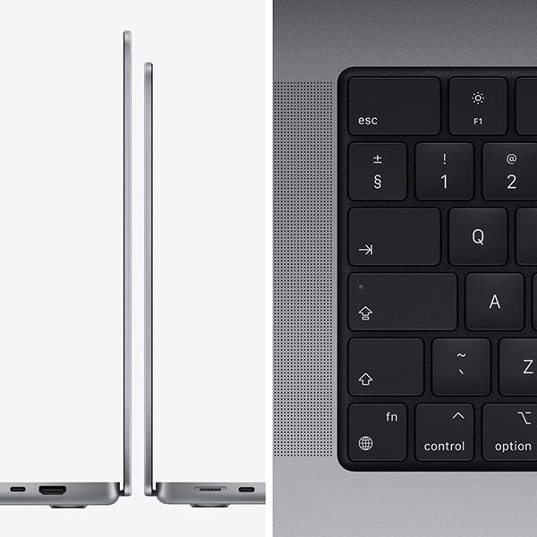 Laptop APPLE MacBook Pro 14 mkgq3ze/a, Apple M1 Pro, 14.2" Liquid Retina XDR, 16GB, SSD 1TB, Grafica integrata, macOS Monterey, Space Gray - Tastatura layout INT
