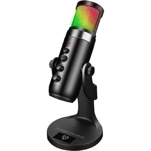 Microfon gaming VERTUX Crusader, Microfon unidirectional Cardioid, USB-C, negru