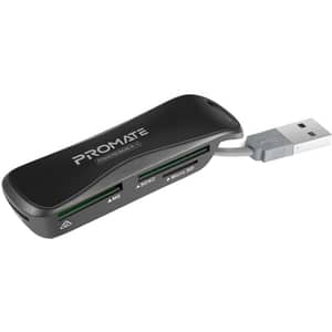Cititor de carduri PROMATE MiniReader-1, USB 2.0, SD/microSD, negru