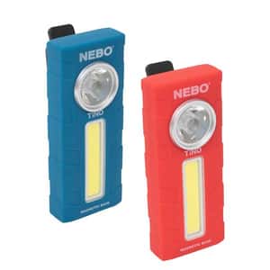Lampa portabila LED NEBO Tino NEB-6809-G, 300 lumeni, 3xAAA, albastru/rosu