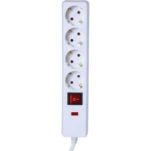 Prelungitor cu protectie HOME NVT 04K/WH, 4 prize, 1.5m