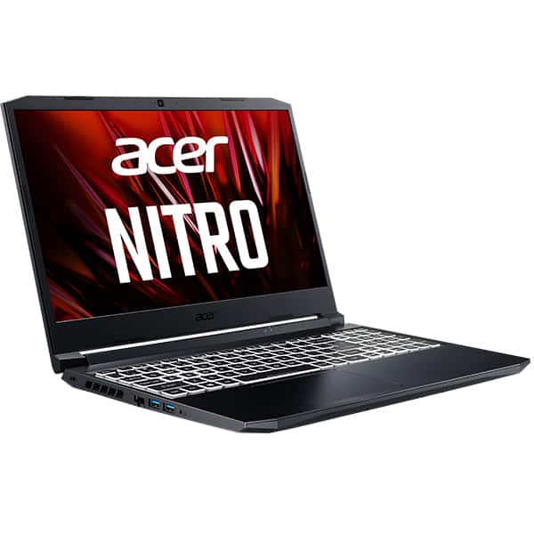 Laptop Gaming ACER Nitro 5 AN515-45-R4QT, AMD Ryzen 5 5600H pana la 4.2GHz, 15.6" Full HD, 16GB, SSD 512GB, NVIDIA GeForce RTX 3070 8GB, Free DOS, negru