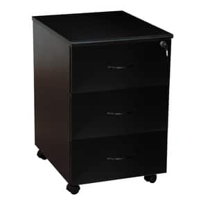 Dulap birou RTC Office Line, 52 x 43 x 67 cm, PAL, 3 sertare, negru