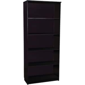 Etajera birou RTC Office Line, 80 x 36 x 185 cm, PAL, 4 polite, negru