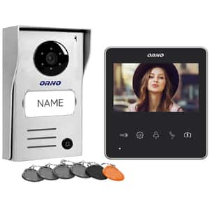 Interfon video cu fir ORNO OR-VID-SH-1074, LCD, 4.3 inch, negru-gri