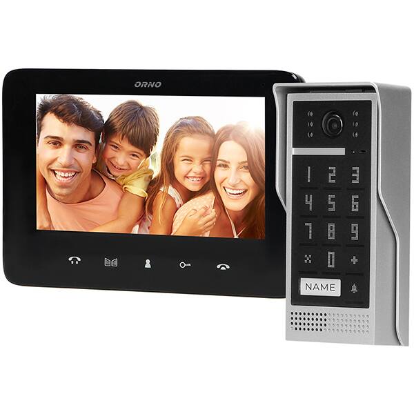 Interfon video cu fir ORNO OR-VID-VP-1073/B, LCD, 7 inch, negru-gri