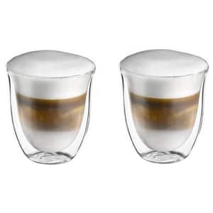Set pahare DEL CAFFE Cappuccino, 2 piese, sticla, transparent
