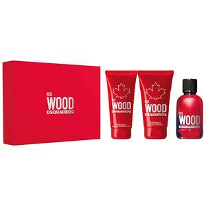 Set cadou DSQUARED2 Red Wood: Apa de toaleta, 50ml + Gel de dus, 50ml + Lotiune de corp, 50ml