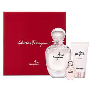 Set cadou SALVATORE FERAGAMO Amo Ferragamo: Apa de parfum, 100ml + Miniapa de parfum, 5ml + Lotiune de corp, 50ml
