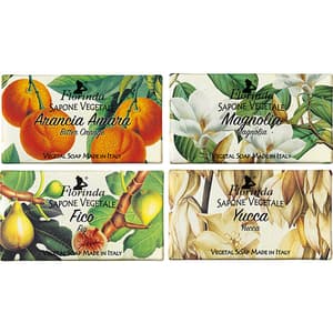 Pachet LA DISPENSA Florinda: Sapun cu Yucca, 100g + Sapun cu magnolie, 100g + Sapun cu smochine, 100g + Sapun cu portocale amare, 100g