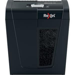 Distrugator documente manual REXEL SECURE X8, 8 coli, 14l, Cross-cut, negru