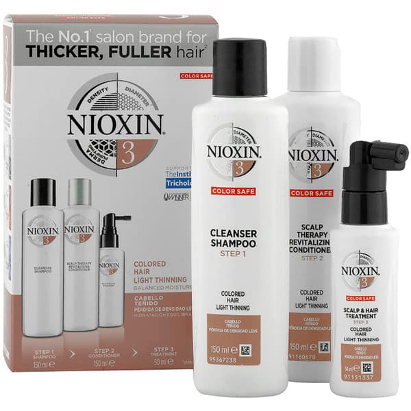 Set NIOXIN Sistem No.3: Sampon, 150ml + Balsam de par, 150ml + Tratament Leave-in, 50ml