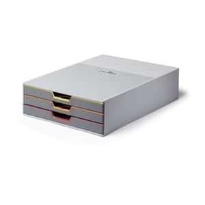 Suport documente DURABLE Varicolor, 3 sertare, plastic, gri