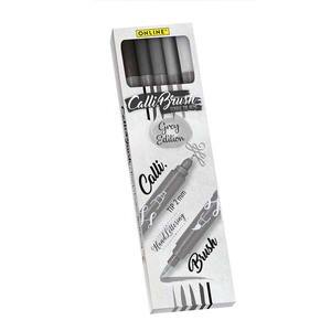 Marker ONLINE ON019105, 2 mm, 5 bucati, 2 varfuri, gri