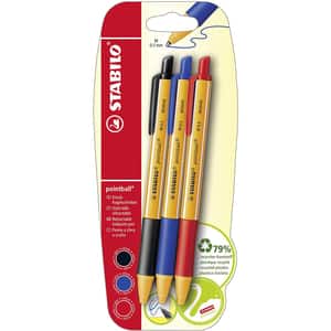 Pix cu mecanism STABILO Pointball SW43720B, diverse culori