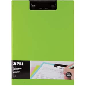 Clipboard APLI, A4, polipropilena, verde